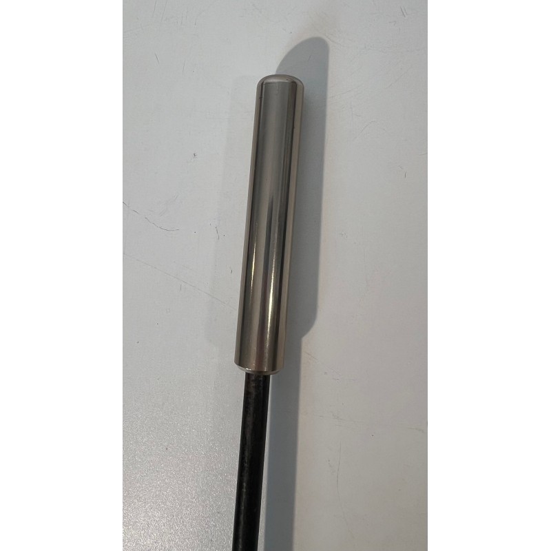 Nécessaire de Feu Moderniste Laqué Noir et Chrome à Support Cage, Sol ou Mur