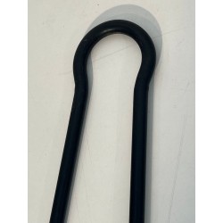 Nécessaire de Feu Moderniste en Métal Laqué Noir et Laiton à Base en Fer à Cheval