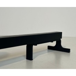 Paire de Chenets Modernistes en Acier à Montants en Double Disque