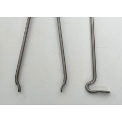 Nécessaire de Feu Design à Portant en Verre Trempé et Outils en Chrome