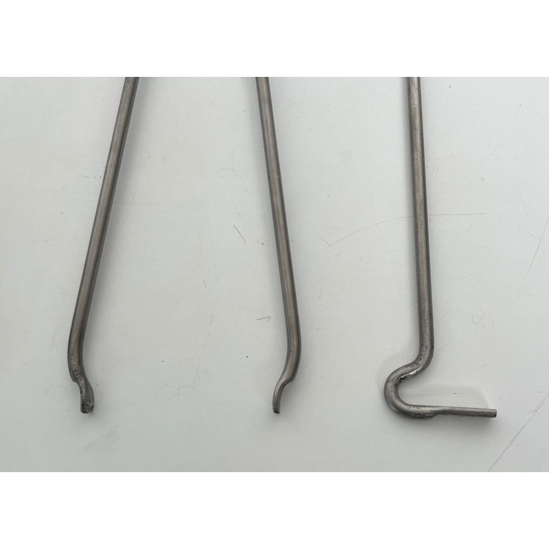 Nécessaire de Feu Design à Portant en Verre Trempé et Outils en Chrome